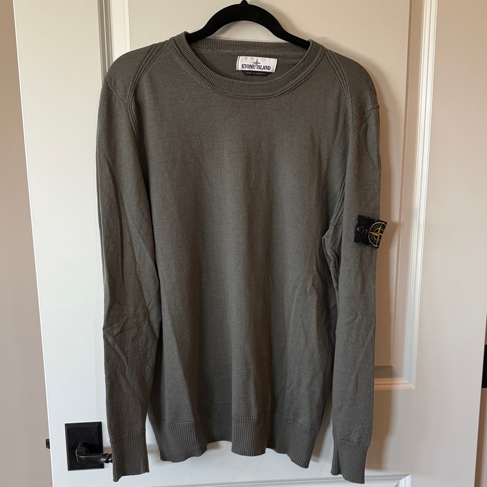 Stone Island Olive Green Sweater